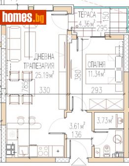 Двустаен, 63m² - Апартамент за продажба - 113971329
