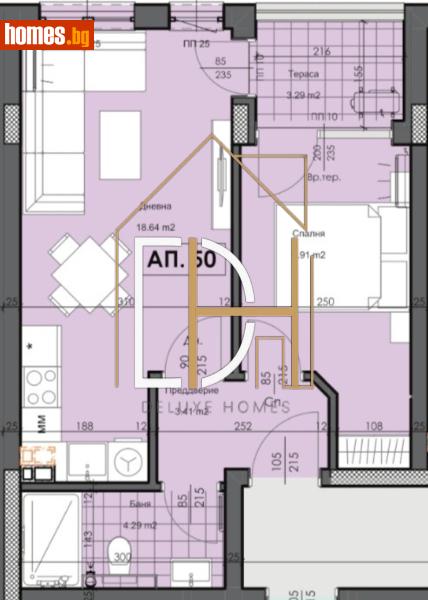 Двустаен, 57m² - Жк. Гагарин, Пловдив - Апартамент за продажба - Deluxe Homes - 113971401