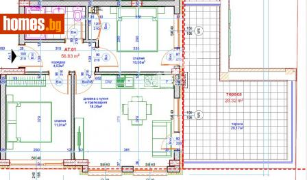 Тристаен, 101m² - Апартамент за продажба - 113982767