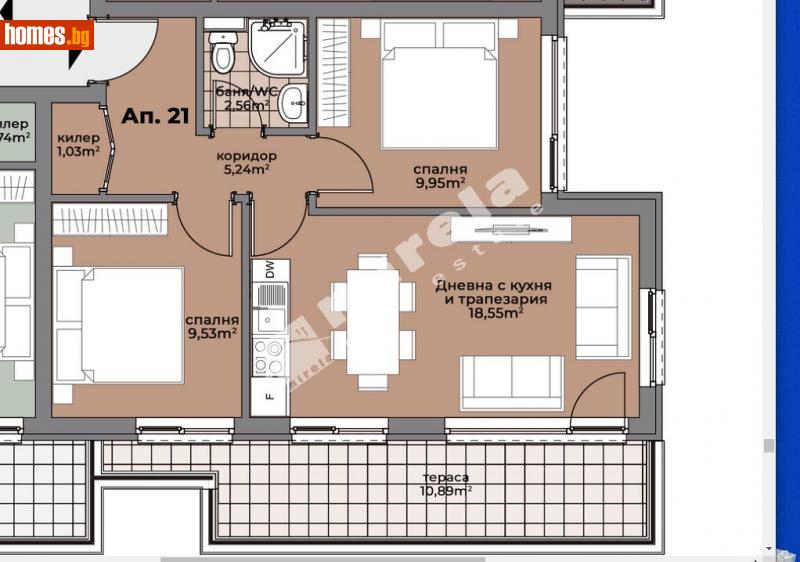 Тристаен, 86m² - Варна, Варна - Апартамент за продажба - МИРЕЛА - 113982787