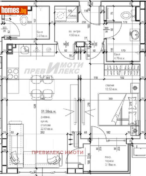 Двустаен, 67m² - Жк. Христо Ботев, Пловдив - Апартамент за продажба - Превилекс имоти ЕООД - 113984274
