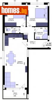 Тристаен, 97m² - Апартамент за продажба - 114009751