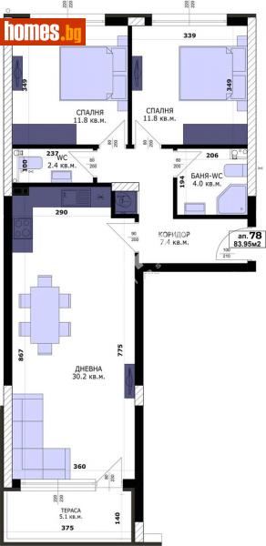 Тристаен, 95m² -  Кайсиева Градина, Варна - Апартамент за продажба - МИРЕЛА - 114009776
