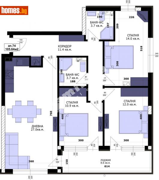 Четиристаен, 119m² -  Кайсиева Градина, Варна - Апартамент за продажба - МИРЕЛА - 114009777