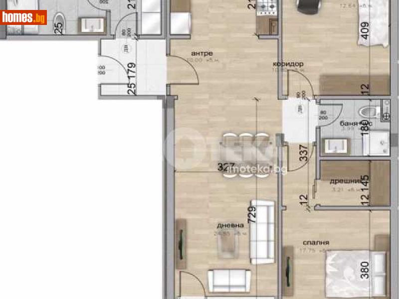 Тристаен, 132m² - Жк. Гоце Делчев, София - Апартамент за продажба - ИМОТЕКА АД - 114009874