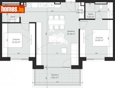 Тристаен, 113m² - Апартамент за продажба - 114011391