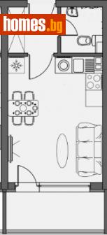 Едностаен, 43m² - Апартамент за продажба - 114021403