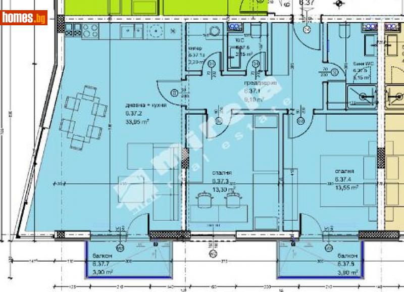 Тристаен, 119m² -  Кайсиева Градина, Варна - Апартамент за продажба - МИРЕЛА - 114031337