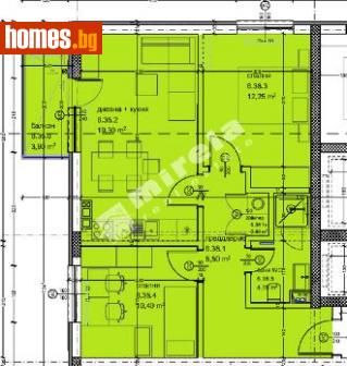 Тристаен, 84m² - Апартамент за продажба - 114031343