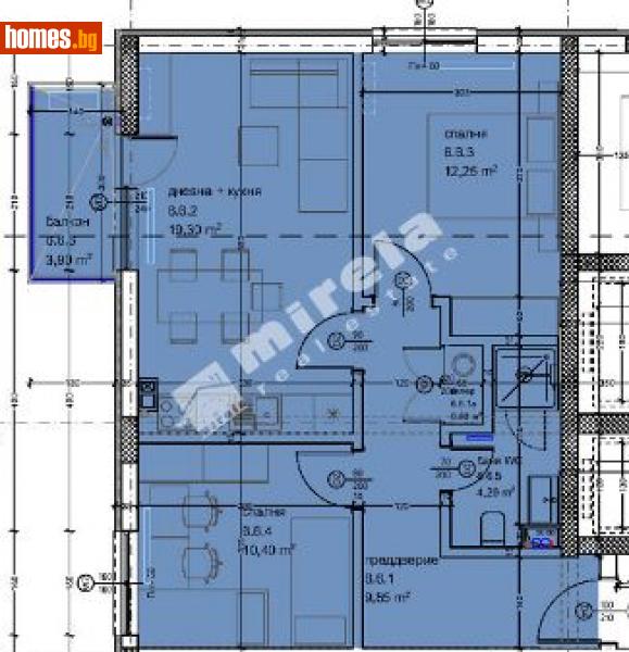 Тристаен, 84m² -  Кайсиева Градина, Варна - Апартамент за продажба - МИРЕЛА - 114031385