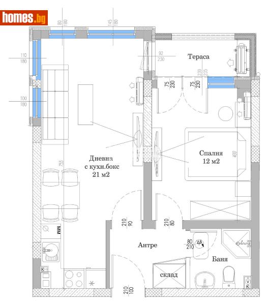 Двустаен, 63m² - Жк. Христо Смирненски, Пловдив - Апартамент за продажба - КОНДОР НЕДВИЖИМИ ИМОТИ - 114032333