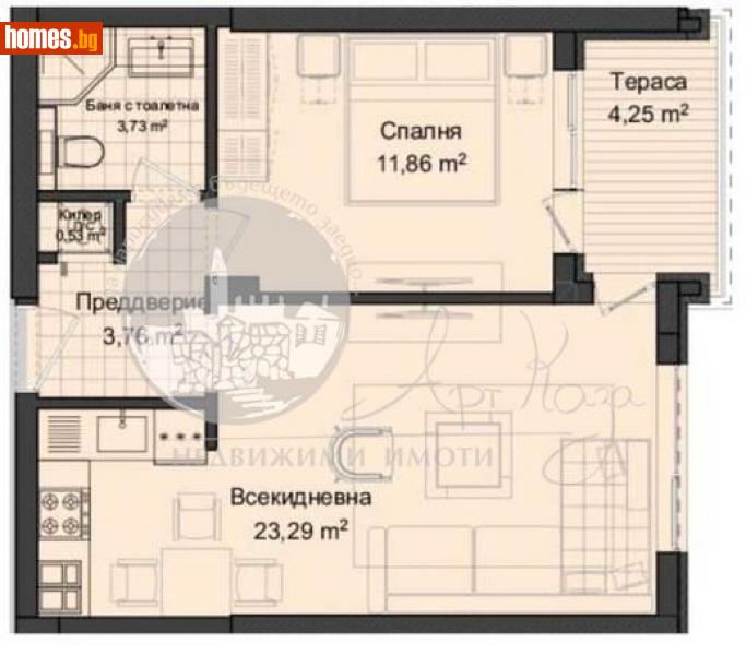 Двустаен, 66m² - Жк. Гагарин, Пловдив - Апартамент за продажба - Арт Каза - 114041069