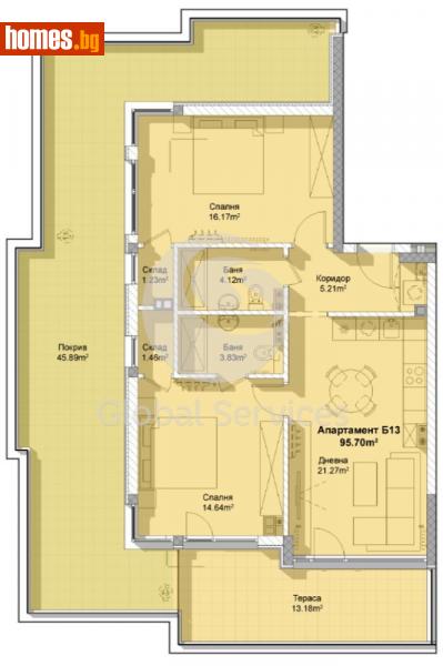 Тристаен, 109m² -  Драгалевци, София - Апартамент за продажба - Глобъл Сървисиз ООД - 114044943