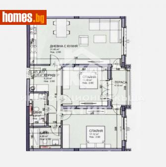 Тристаен, 106m² - Апартамент за продажба - 114047016