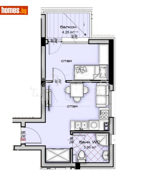 Двустаен, 50m² -  Кайсиева Градина, Варна - Апартамент за продажба - Руди Кей - 114057287