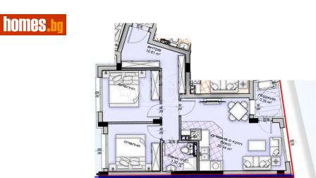 Тристаен, 84m² - Апартамент за продажба - 114057290