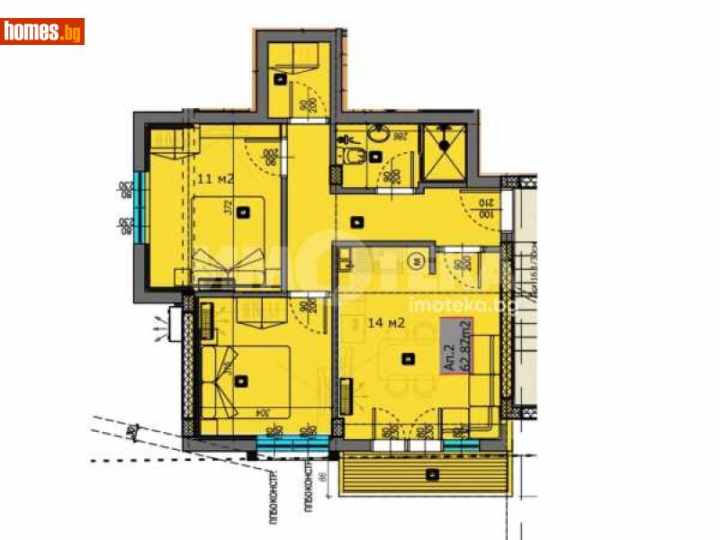 Тристаен, 70m² - Кв. Виница, Варна - Апартамент за продажба - ИМОТЕКА АД - 114079809