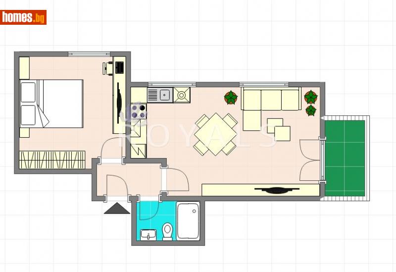 Двустаен, 80m² - Жк. Изгрев, Варна - Апартамент за продажба - РОЯЛС - 114088122