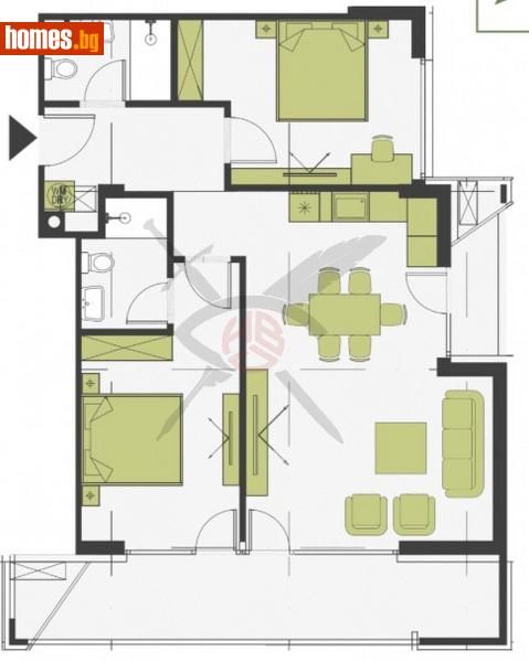 Тристаен, 119m² - Кв. Кръстова Вада, София - Апартамент за продажба - ЕКС НВД - 114107831