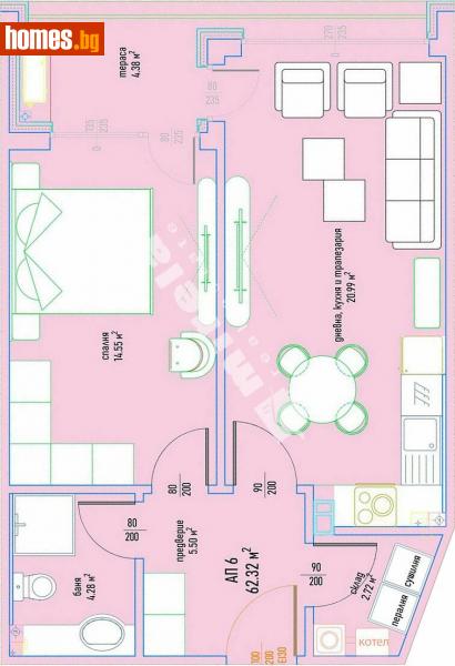 Двустаен, 75m² - Кв. Малинова Долина, София - Апартамент за продажба - МИРЕЛА - 114125555
