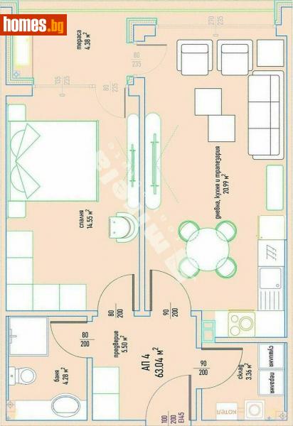 Двустаен, 75m² - Кв. Малинова Долина, София - Апартамент за продажба - МИРЕЛА - 114125559