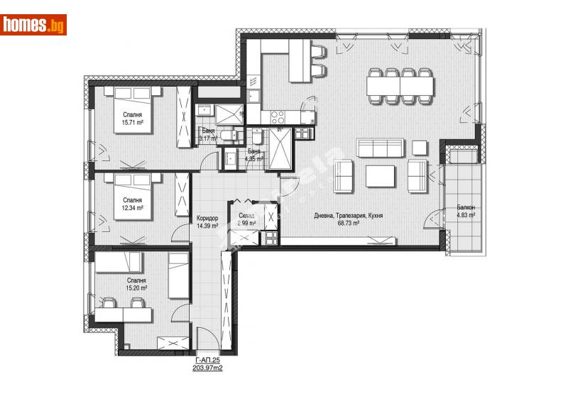 Четиристаен, 204m² - Кв. Кръстова Вада, София - Апартамент за продажба - МИРЕЛА - 114142982