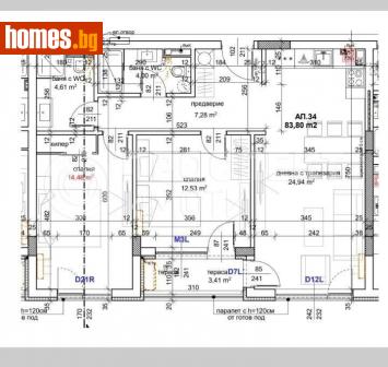 Тристаен, 97m² - Апартамент за продажба - 114156176
