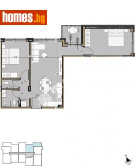 Тристаен, 97m² - Апартамент за продажба - 114158240