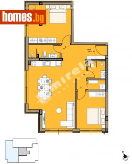 Тристаен, 121m² - Апартамент за продажба - 114158253