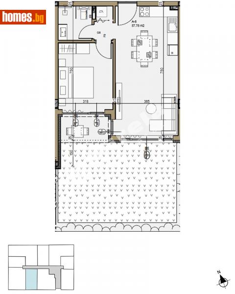 Двустаен, 59m² - Кв. Малинова Долина, София - Апартамент за продажба - МИРЕЛА - 114158271