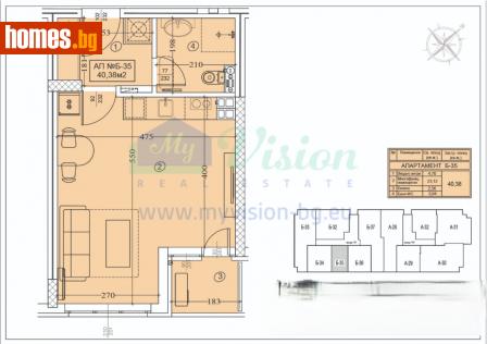 Едностаен, 50m² - Апартамент за продажба - 114160387