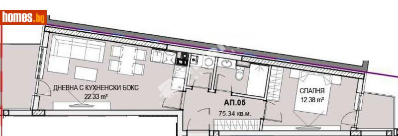 Двустаен, 75m² - Кв. Кръстова Вада, София - Апартамент за продажба - МИРЕЛА - 114174131