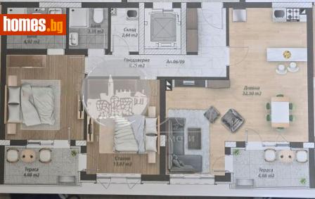Тристаен, 119m² - Апартамент за продажба - 114179822