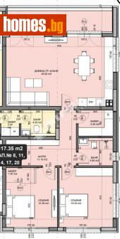 Тристаен, 133m² - Апартамент за продажба - 114200742