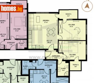 Тристаен, 89m² - Апартамент за продажба - 114209919