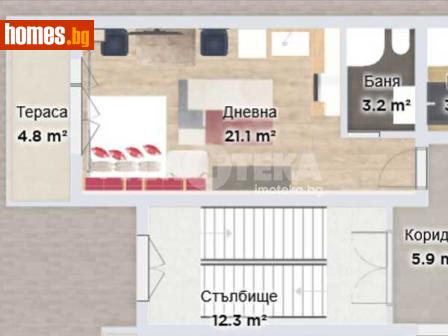 Едностаен, 41m² - Апартамент за продажба - 114240229
