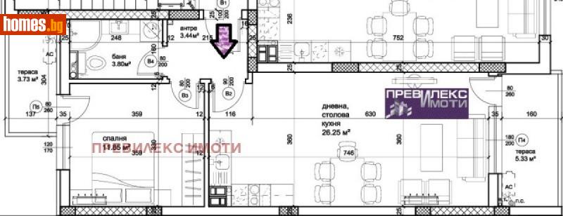 Двустаен, 79m² - Жк. Христо Ботев, Пловдив - Апартамент за продажба - Превилекс имоти ЕООД - 114241784
