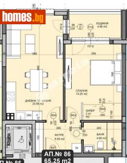 Двустаен, 74m² - Апартамент за продажба - 114253315