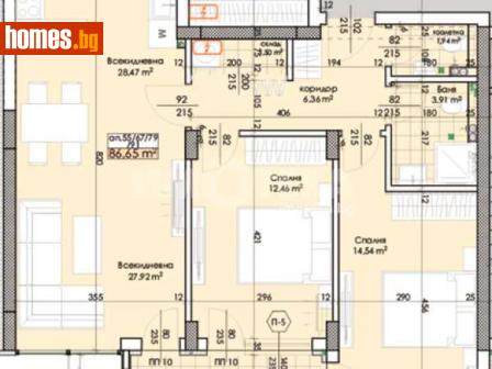 Тристаен, 102m² - Апартамент за продажба - 114253357