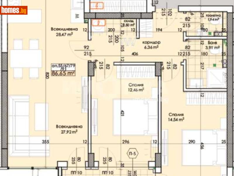 Тристаен, 102m² - Жк. Тракия, Пловдив - Апартамент за продажба - ИМОТЕКА АД - 114253357