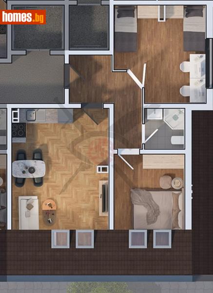 Тристаен, 91m² - Жк. Дружба 1, София - Апартамент за продажба - ЕКС НВД - 114255121