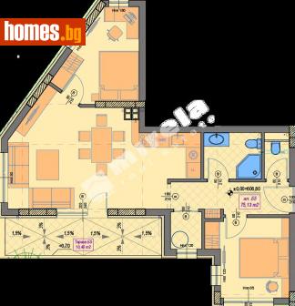 Тристаен, 97m² - Апартамент за продажба - 114268327