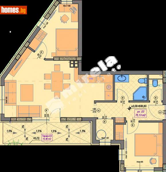 Тристаен, 97m² - Кв. Манастирски Ливади, София - Апартамент за продажба - МИРЕЛА - 114268327