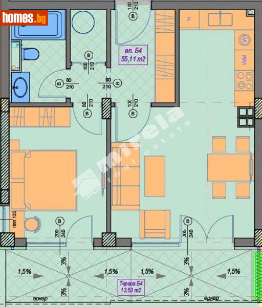 Двустаен, 77m² - Кв. Манастирски Ливади, София - Апартамент за продажба - МИРЕЛА - 114268333