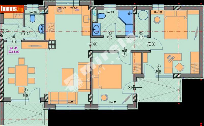 Тристаен, 115m² - Кв. Манастирски Ливади, София - Апартамент за продажба - МИРЕЛА - 114268373
