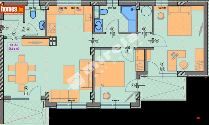 Тристаен, 114m² - Кв. Манастирски Ливади, София - Апартамент за продажба - МИРЕЛА - 114268387
