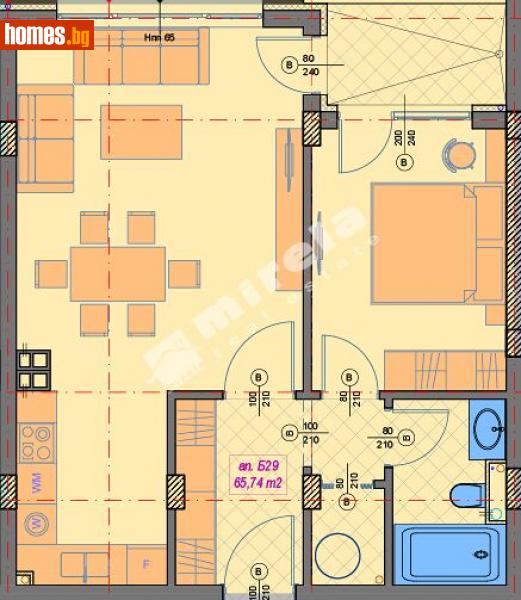 Двустаен, 75m² - Кв. Манастирски Ливади, София - Апартамент за продажба - МИРЕЛА - 114268465