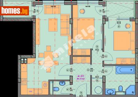 Тристаен, 107m² - Апартамент за продажба - 114268513