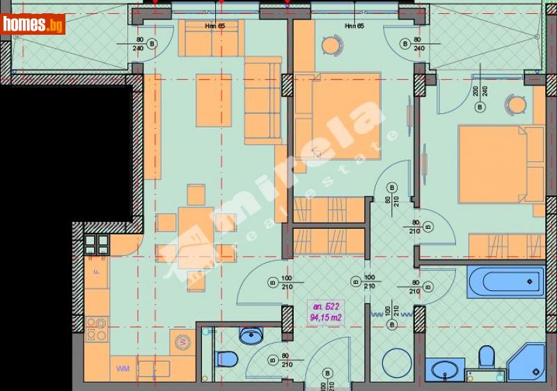 Тристаен, 107m² - Кв. Манастирски Ливади, София - Апартамент за продажба - МИРЕЛА - 114268513