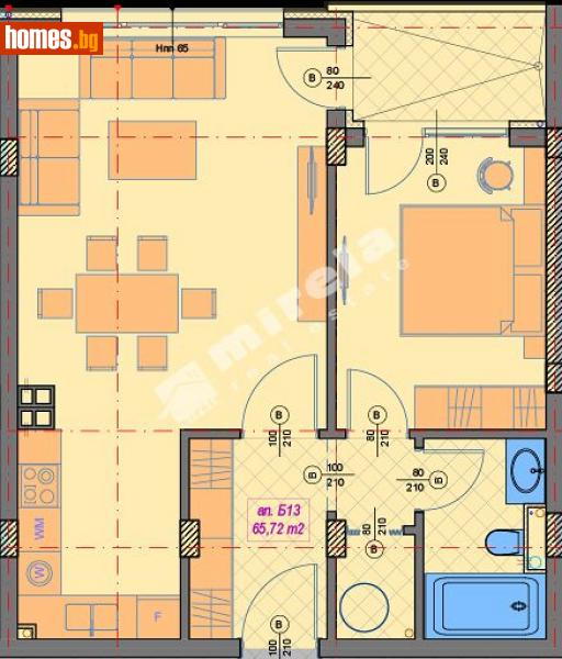 Двустаен, 75m² - Кв. Манастирски Ливади, София - Апартамент за продажба - МИРЕЛА - 114268520